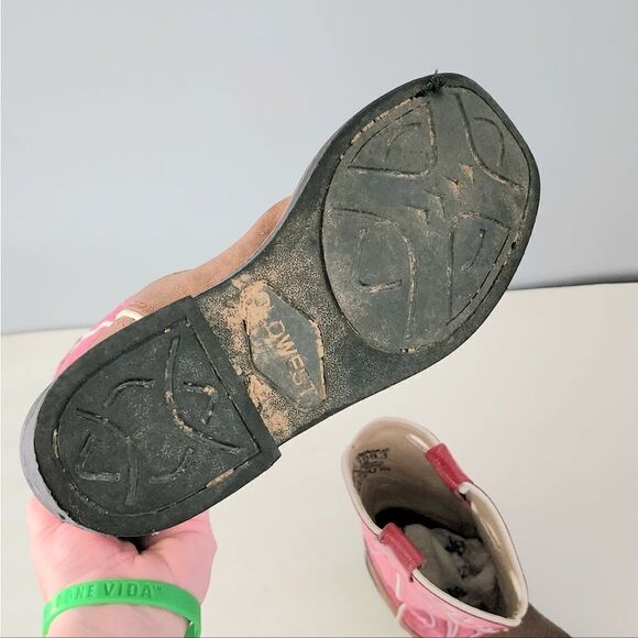 Old West western boots red women's EU size 35 US size 5 - Picture 5 of 5